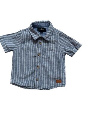 7 Jeans, 18months, linen/cotton blend button down shirt